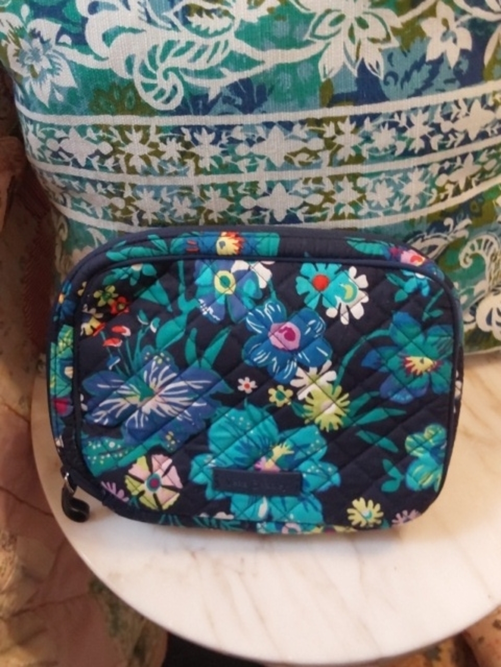 Vera Bradley Moonlight Garden Cosmetic Case, 2017 Quilted Cotton Purse